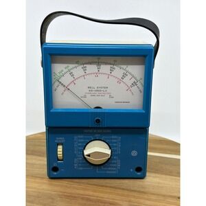 Bell System KS-14510-L11 Multimeter Analog Tester Blue Yellow Fair For Parts